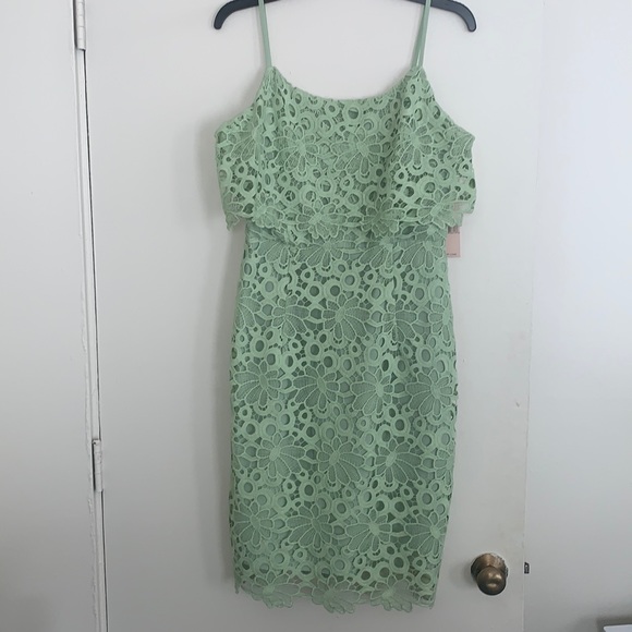 Nanette Lepore Dresses & Skirts - Nanette Lepere Cocktail Green Lace Dress